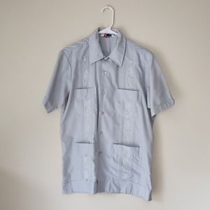 Romani Hawaiian casual buttondown pale blue
